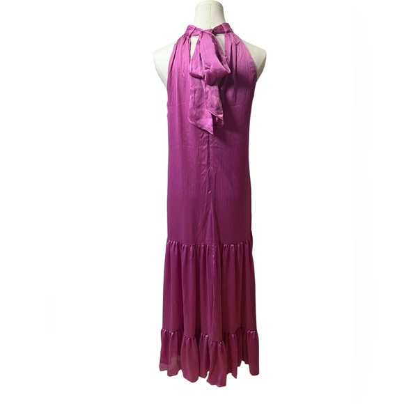 NWT - Vince Camuto Tiered Halter Neck Maxi Dress in Violet Blush Size XS - Picture 5 of 9